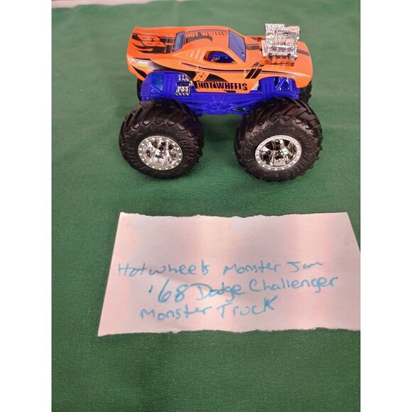 HOT WHEELS MONSTER JAM `68 DODGE CHALLENGER MONSTER TRUCK MATTEL 1/64 DIECAST - Picture 3 of 7